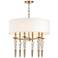 Hudson Valley Persis 24" Wide Aged Brass 6-Light Pendant