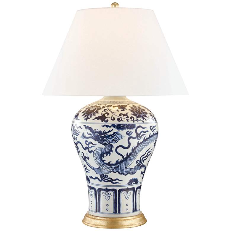 Image 1 Hudson Valley Plutarch Dragon Porcelain Table Lamp