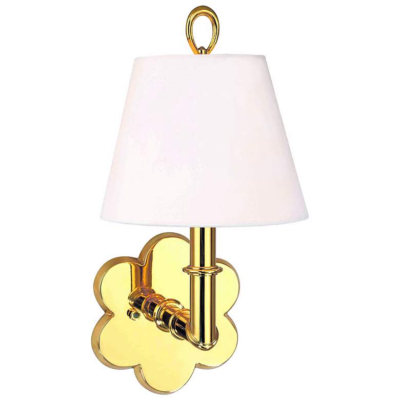 Image 1 Hudson Valley Pomona Polished Brass 6 1/2" Wide Wall Sconce