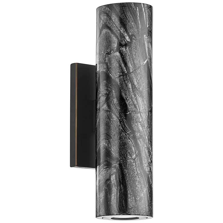 Image 1 Hudson Valley Predock 10" High Black 2-Light LED Wall Sconce