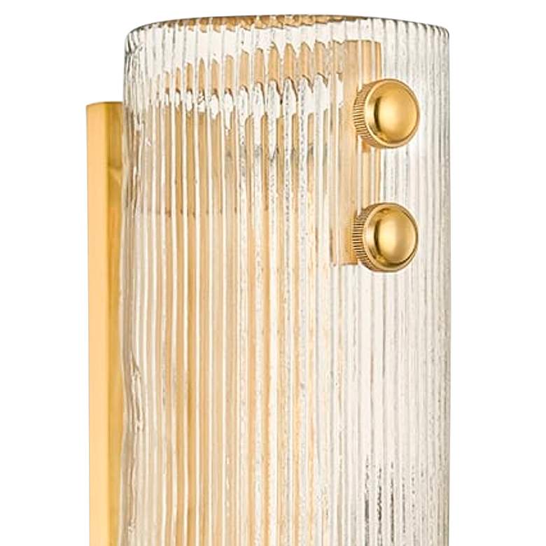 Image 2 Hudson Valley Prospect Park 14" High Aged Brass Wall Sconce more views