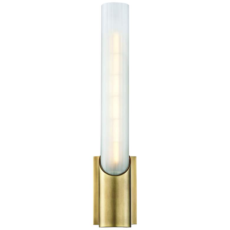 Hudson Valley Pylon 13 3/4 inch High Aged Brass LED Wall Sconce