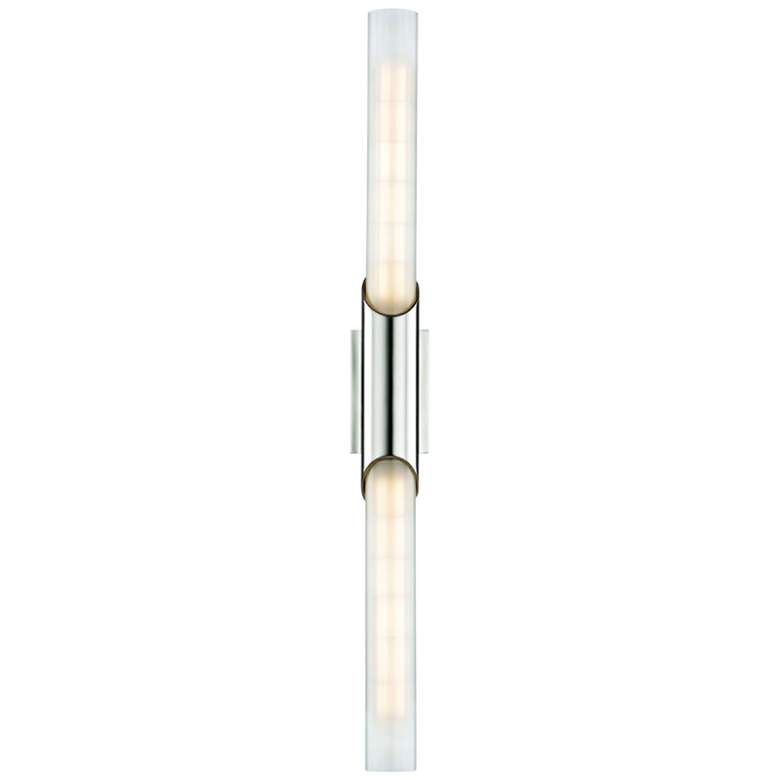Image 2 Hudson Valley Pylon 26"H Polished Nickel 2-LED Wall Sconce