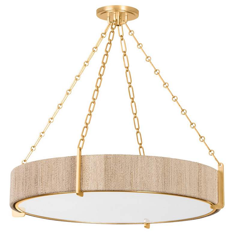 Image 1 Hudson Valley Quebec 30 3/4" Wide Gold Leaf Chandelier