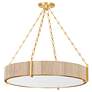 Hudson Valley Quebec 30 3/4" Wide Gold Leaf Modern Drum Chandelier