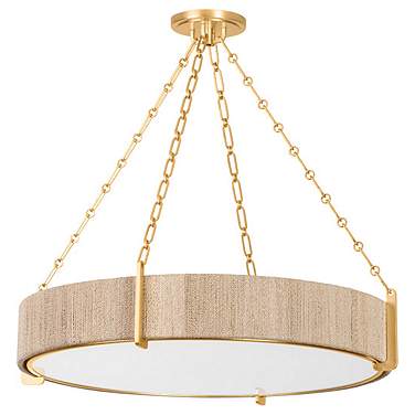 Hudson Valley Quebec 30 3/4" Wide Gold Leaf Modern Drum Chandelier