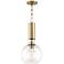 Hudson Valley Raleigh 9" Wide Aged Brass Mini Pendant