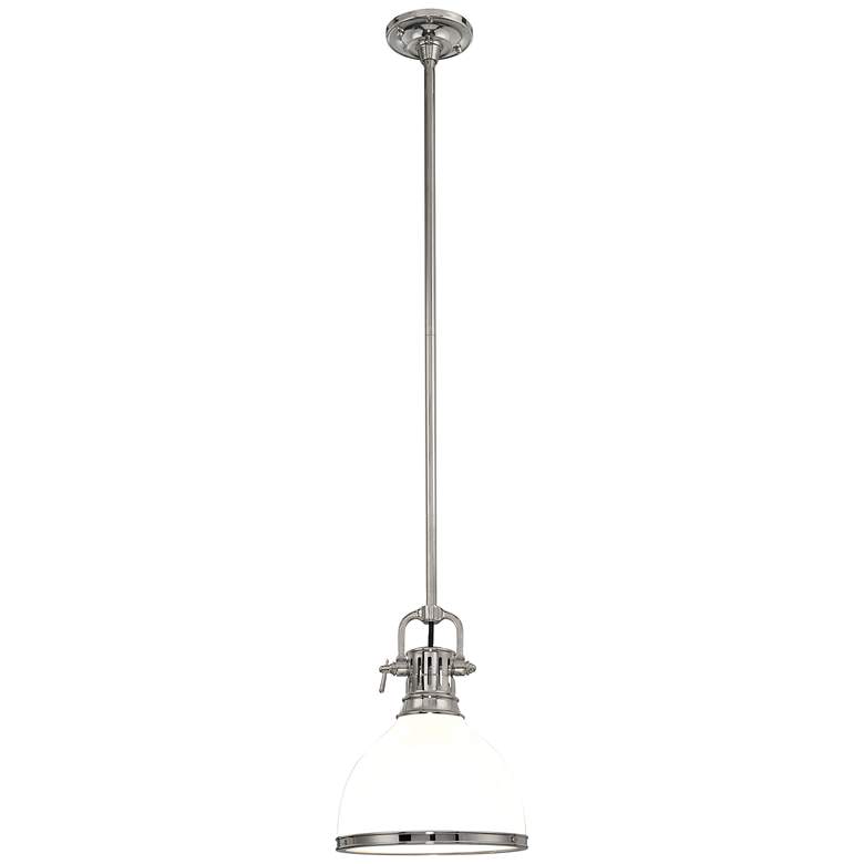 Image 1 Hudson Valley Randolph 13 inch Wide Satin Nickel 1 Light Pendant