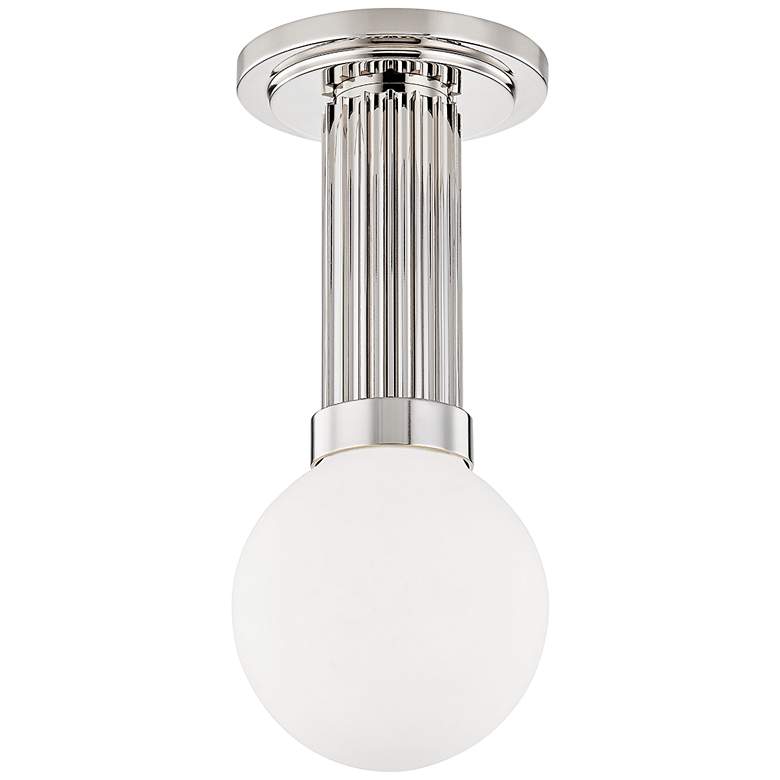 Hudson Valley Reade 5&quot;W Polished Nickel LED Ceiling Light