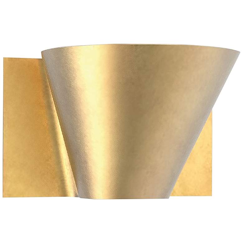 Image 1 Hudson Valley Reeve 5" High Vintage Gold Leaf Wall Sconce
