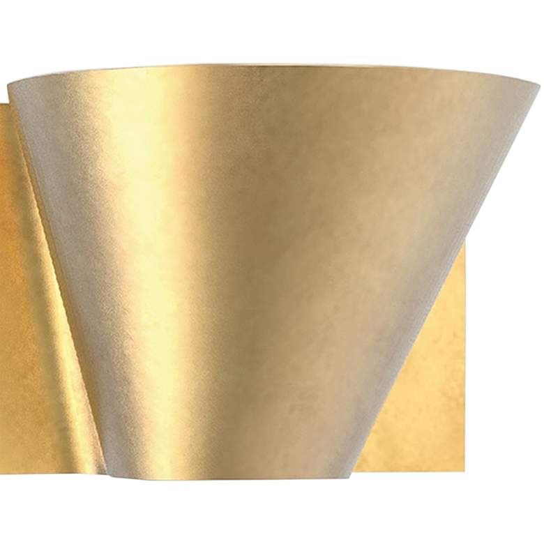 Image 2 Hudson Valley Reeve 5" High Vintage Gold Leaf Wall Sconce more views