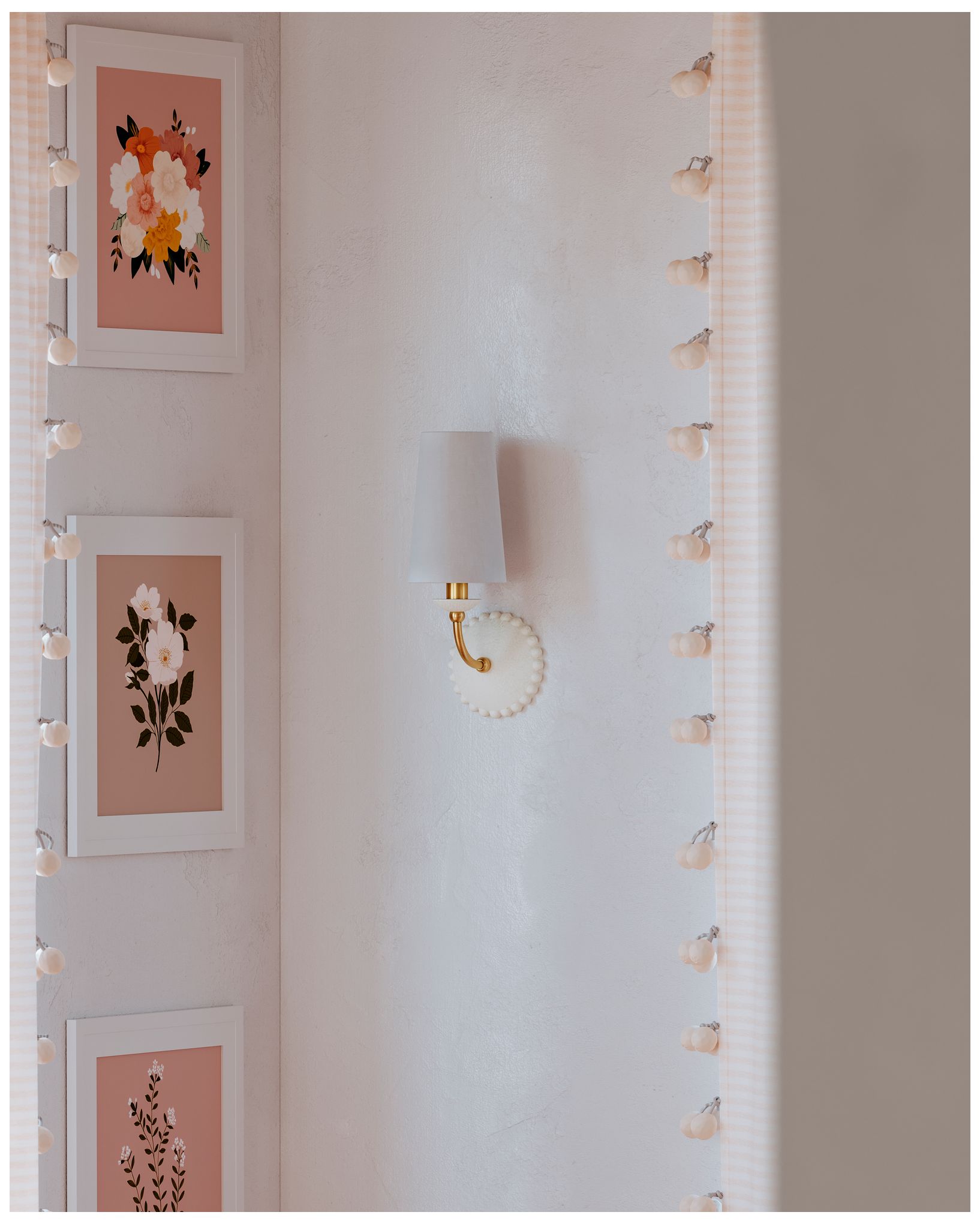 Image 3 Hudson Valley Rhea 18 1/2" High White Shade Aged Brass Wall Sconce more views