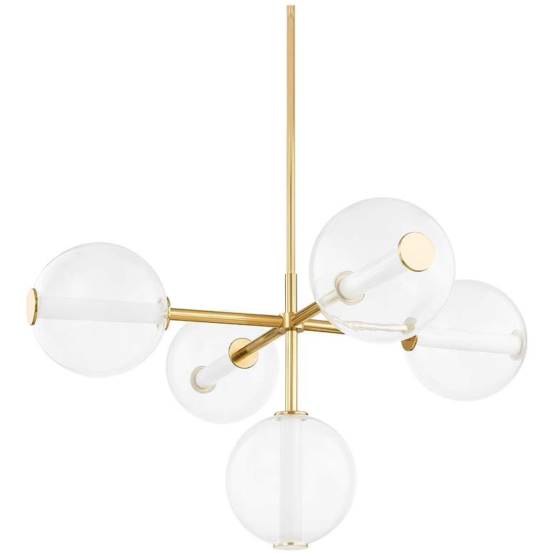 Image 1 Hudson Valley Richford 48 In. Steel 5 Light Chandelier