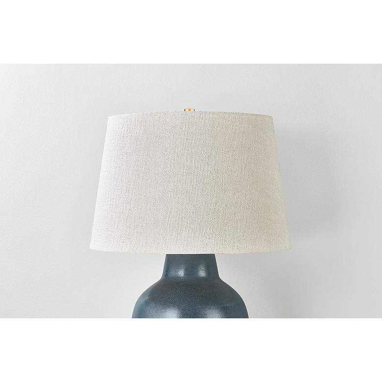 Image 2 Hudson Valley Ridgefield 19" 1 Lt. Aged Brass Table Lamp more views