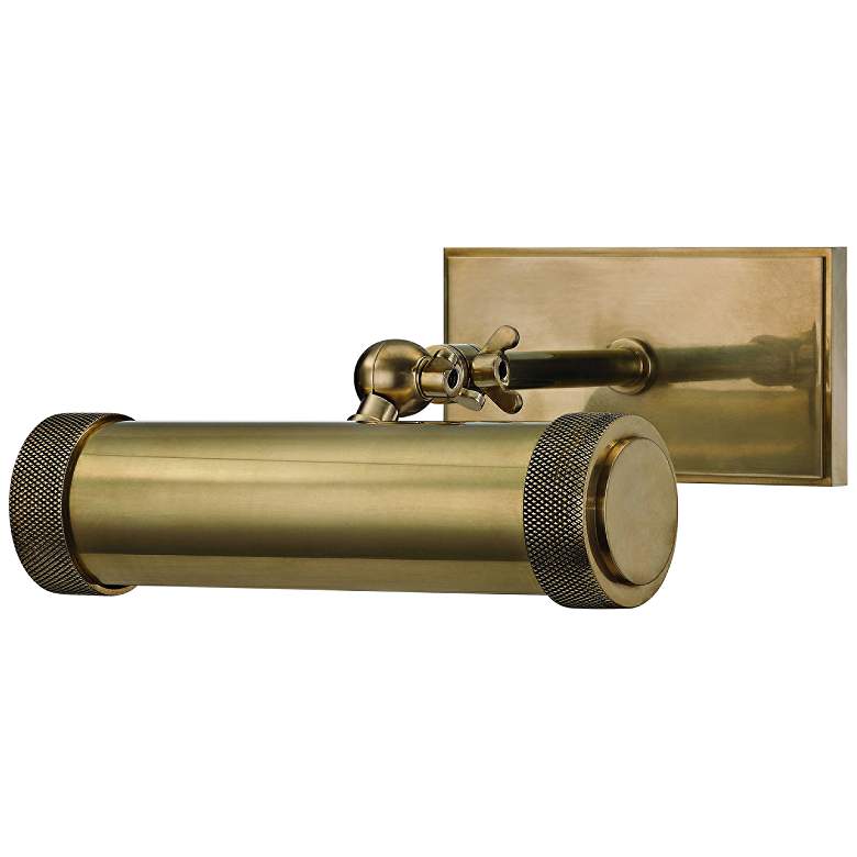 Image 1 Hudson Valley Ridgewood 8 1/2"W Aged Brass Picture Light