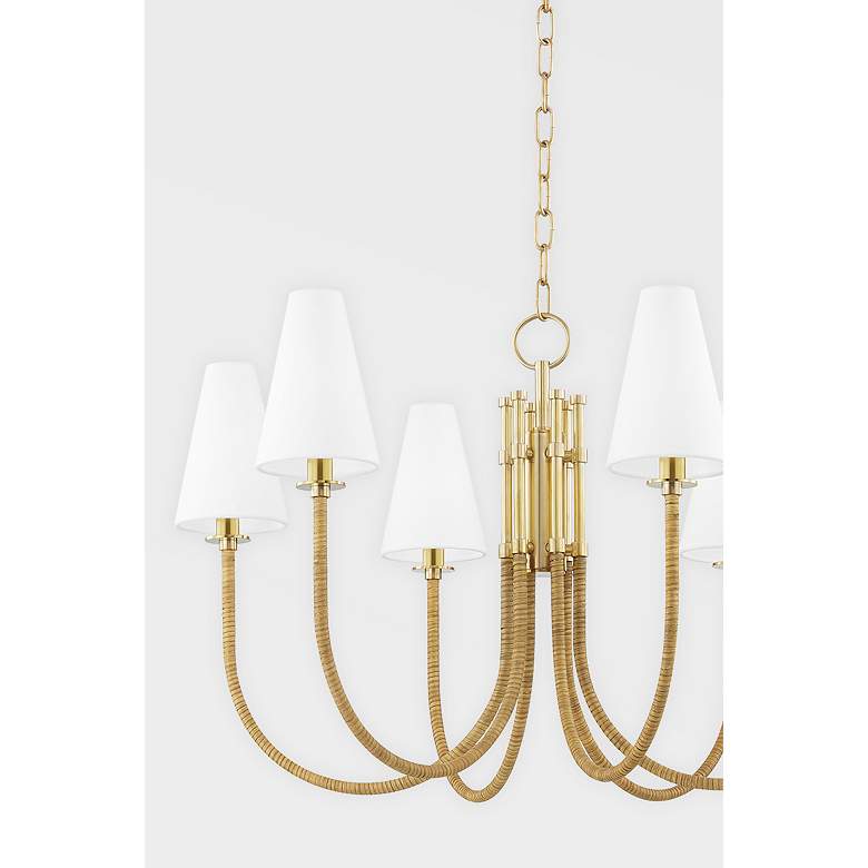 Image 6 Hudson Valley Ripley 31 3/4" Wide Aged Brass 6-Light Chandelier more views
