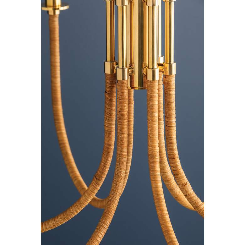 Image 7 Hudson Valley Ripley 31 3/4" Wide Aged Brass 6-Light Chandelier more views