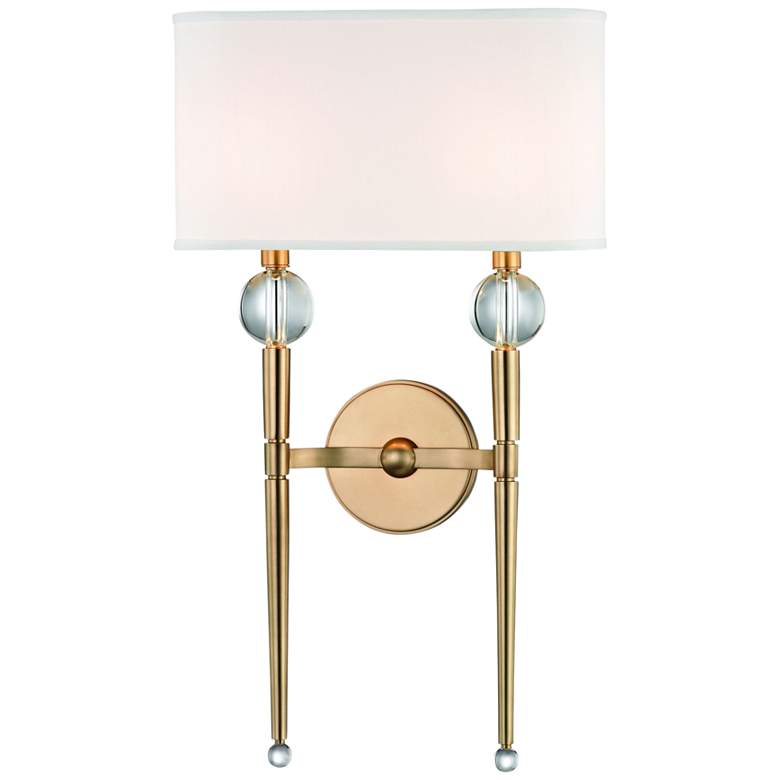 Image 1 Hudson Valley Rockland 22 1/4" High Aged Brass Wall Sconce