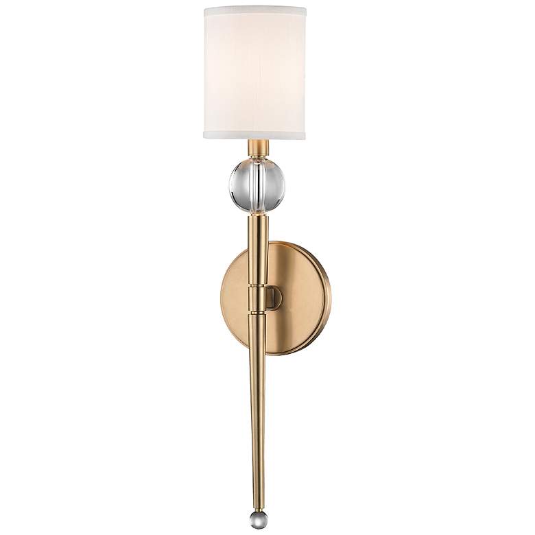 Image 1 Hudson Valley Rockland 4.75 inch Wide Aged Brass 1 Light Wall Sconce