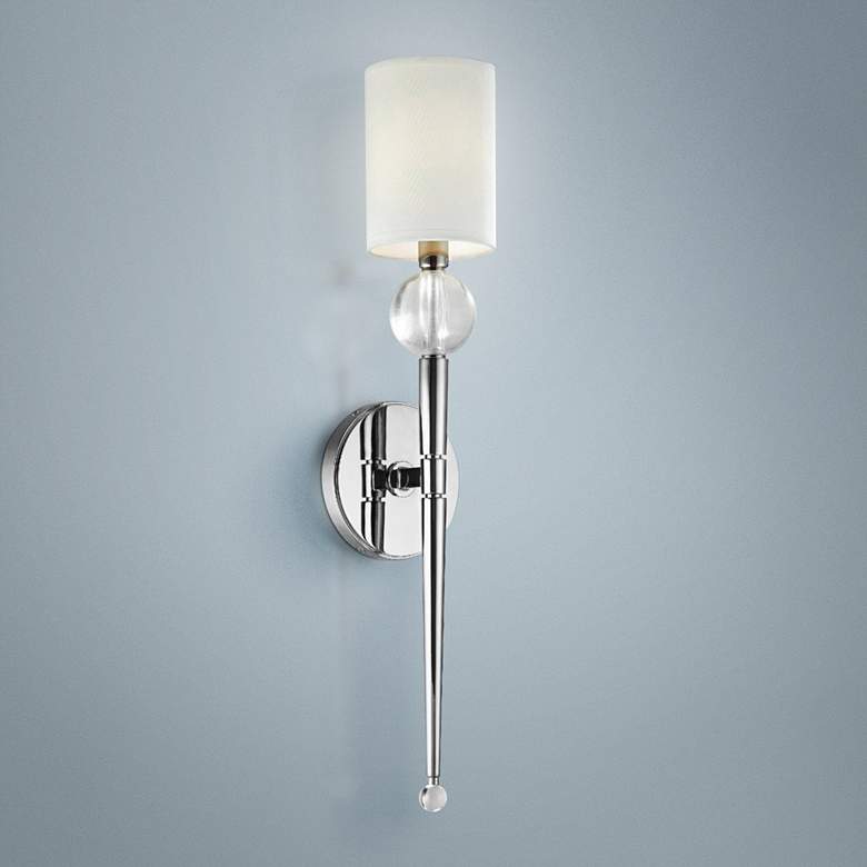 Image 1 Hudson Valley Rockland Nickel 20 1/2 inch High Wall Sconce