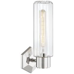 Hudson Valley Roebling 14 3/4&quot;H Polished Nickel Wall Sconce