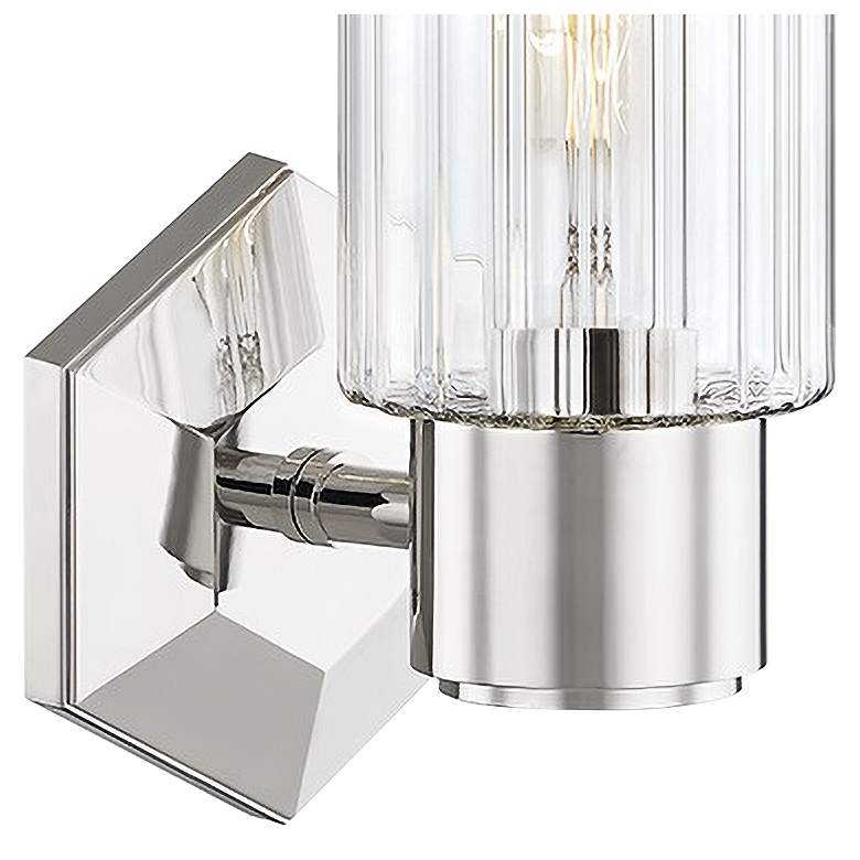 Image 2 Hudson Valley Roebling 14 3/4"H Polished Nickel Wall Sconce more views