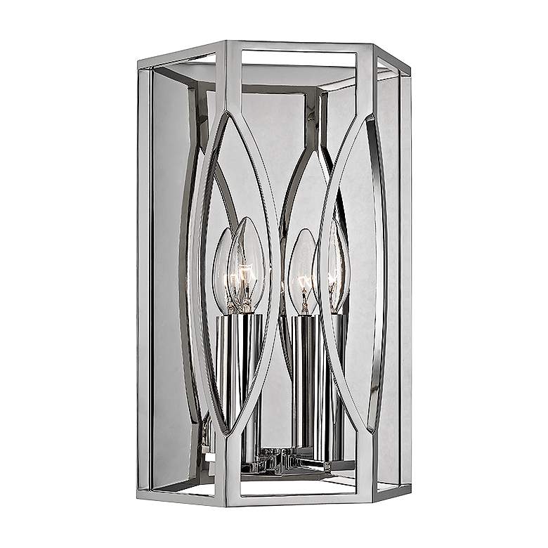 Image 1 Hudson Valley Roswell 14 inch High Polished Nickel Wall Sconce