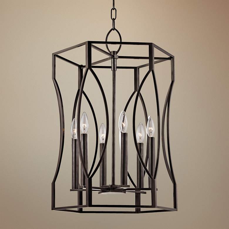 Image 1 Hudson Valley Roswell 17 1/4" Wide Old Bronze Pendant Light