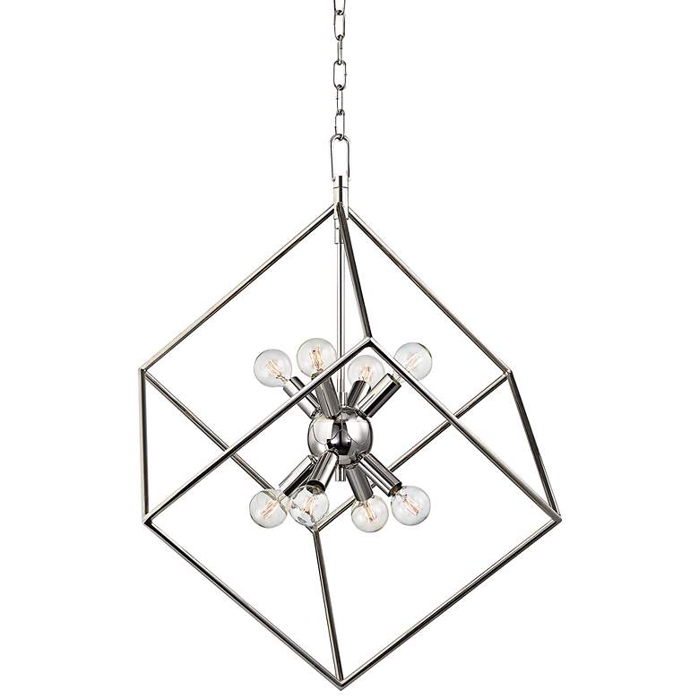 Image 1 Hudson Valley Roundout 23 inchW Polished Nickel Pendant Light