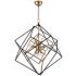 Hudson Valley Roundout 26" Black Brass Modern Geometric Pendant Light