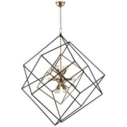 Hudson Valley Roundout 34" Wide Aged Brass Modern Pendant Light