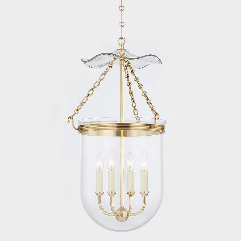 Image 2 Hudson Valley Rousham 15.75 In. Brass 4 Light Lantern more views