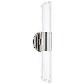 Image1 of Hudson Valley Rowe 20 1/4"H Nickel 2-Light LED Wall Sconce