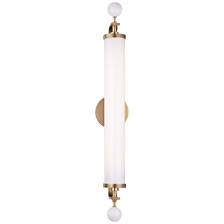 Image 1 Hudson Valley Royale 39 3/4 inchW Aged Brass LED Bath Light