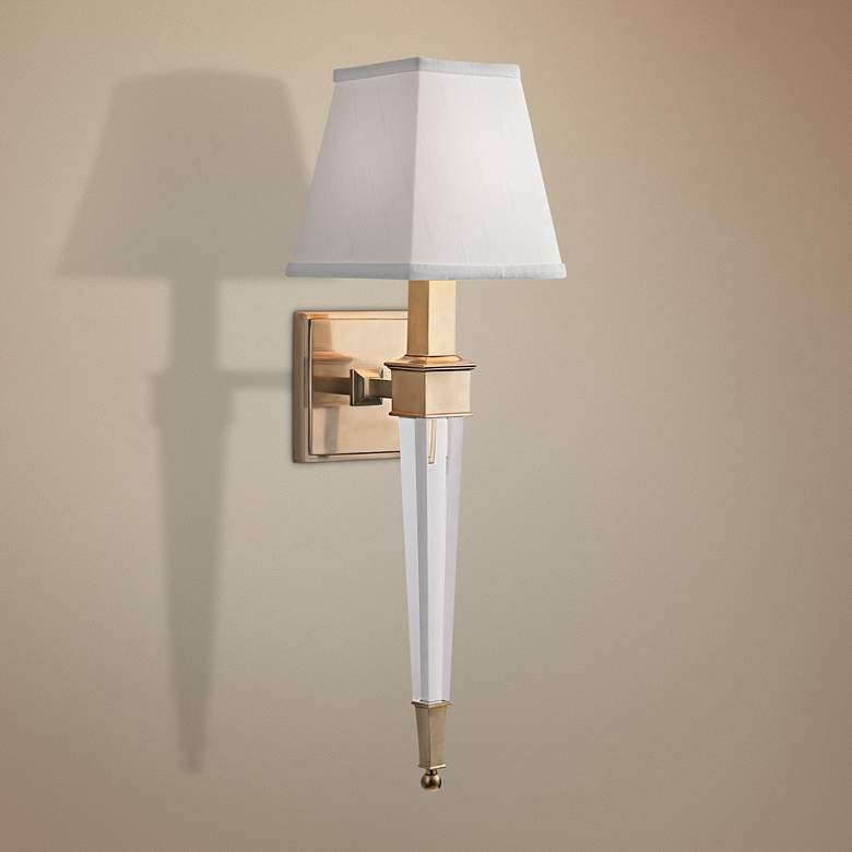 Image 1 Hudson Valley Ruskin 20 1/2" High Aged Brass Wall Sconce
