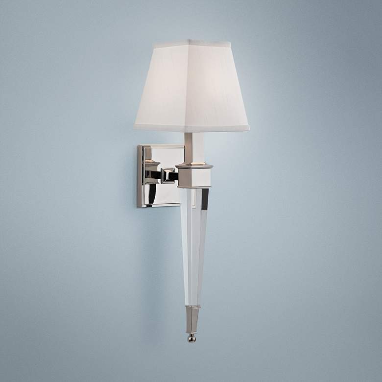 Image 1 Hudson Valley Ruskin 20 1/2 inchH Polished Nickel Wall Sconce