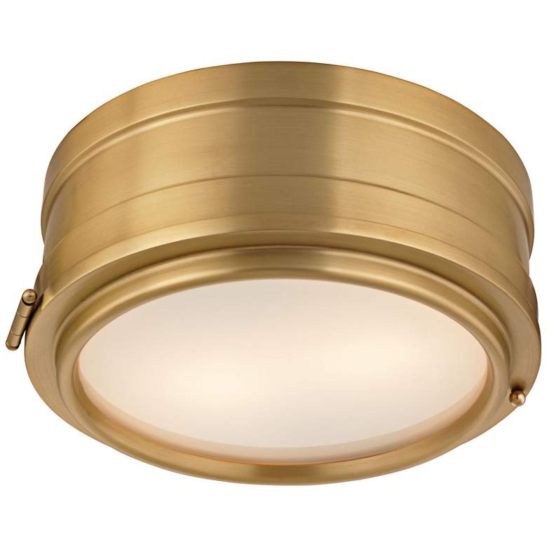 Image 2 Hudson Valley Rye 11 inch Wide Aged Brass Ceiling Light