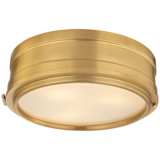 Hudson Valley Rye 14&quot; Wide Aged Brass Ceiling Light