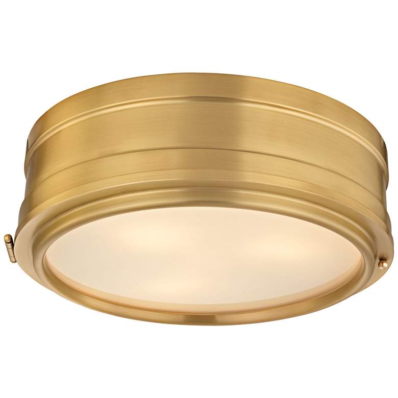 Image 2 Hudson Valley Rye 14 inch Wide Aged Brass Ceiling Light