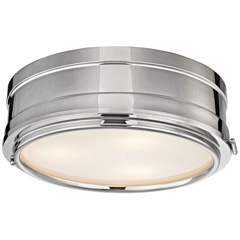 Image 1 Hudson Valley Rye 14" Wide Polished Nickel Ceiling Light