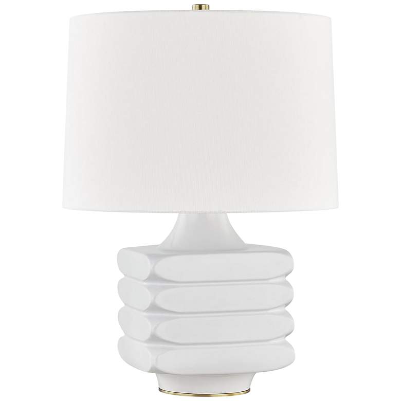 Image 1 Hudson Valley Sag Harbor White Ceramic Accent Table Lamp