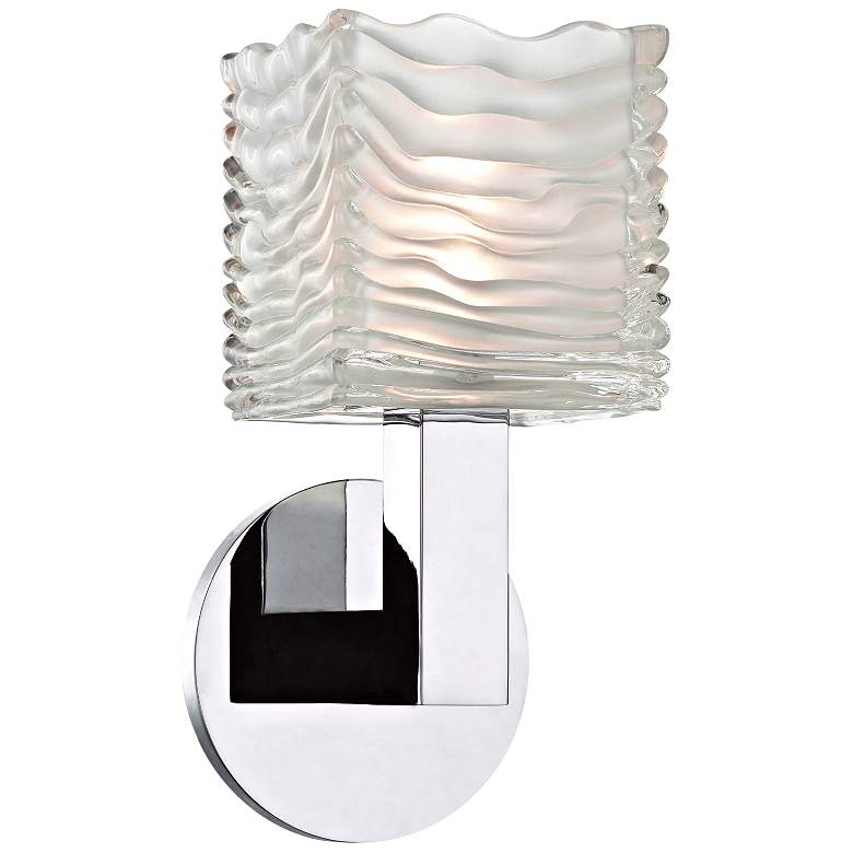 Image 1 Hudson Valley Sagamore 10"H Polished Chrome LED Wall Sconce