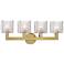 Hudson Valley Sagamore 24" Wide Aged Brass 4-LED Bath Light