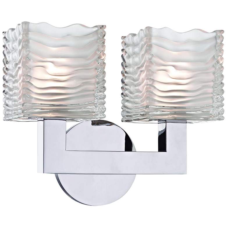 Image 1 Hudson Valley Sagamore 9"H Polished Chrome 2-LED Wall Sconce