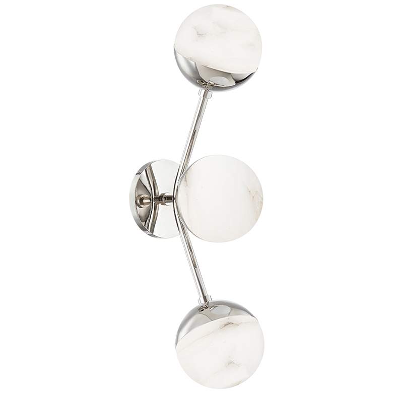 Image 1 Hudson Valley Saratoga 22 inch High Polished Nickel LED Wall Sconce