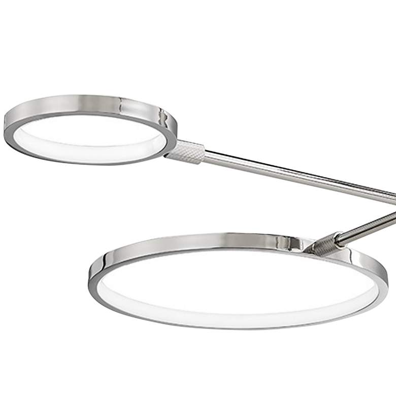 Image 3 Hudson Valley Saturn 43"W Polished Nickel 4-Light Ceiling Light more views