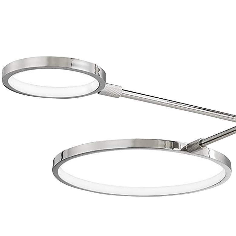 Image 3 Hudson Valley Saturn 43 inchW Polished Nickel 4-Light Ceiling Light more views