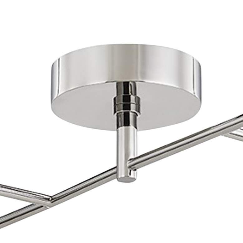 Image 4 Hudson Valley Saturn 43"W Polished Nickel 4-Light Ceiling Light more views