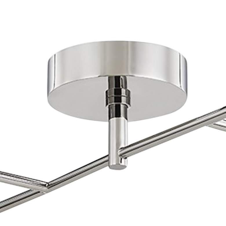 Image 4 Hudson Valley Saturn 43 inchW Polished Nickel 4-Light Ceiling Light more views