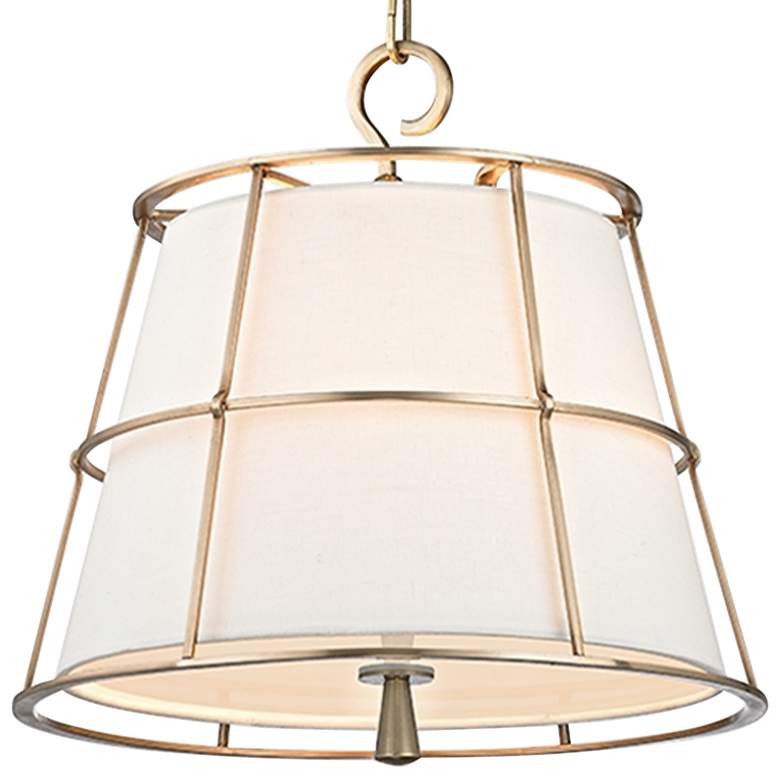 Image 3 Hudson Valley Savona 15 1/2 inch Wide Aged Brass Pendant Light more views